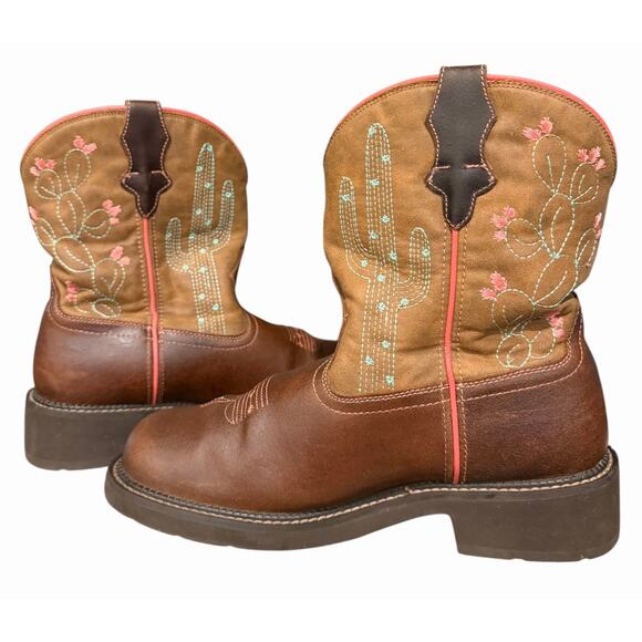Ariat Fatbaby Heritage Cactus Boots Women’s 8 Cowgirl Western Workwear Rodeo - Picture 9 of 14